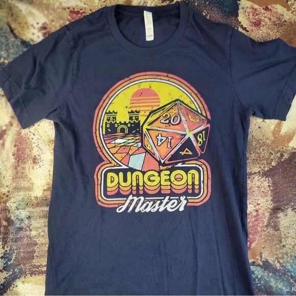 Bella Canvas Other - 80s Vintage Dungeon Master Retro wave Distressed Graphic Logo Kids Small